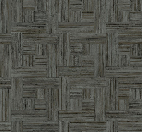 York Black Tesselle Black Wallpaper