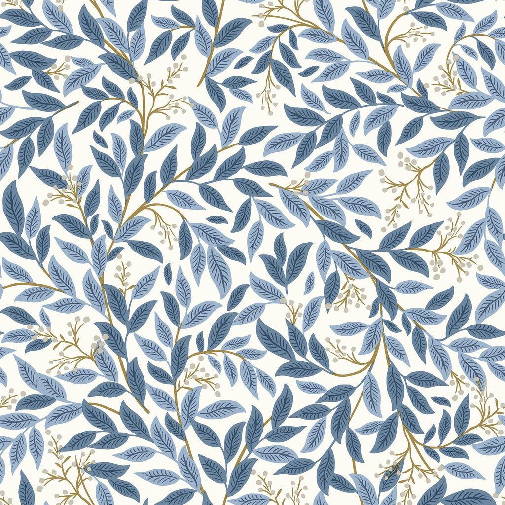 Rifle Paper Co. Willowberry Peel & Stick Blue & White Wallpaper