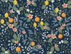 Rifle Paper Co. Citrus Grove Peel And Stick Navy Wallpaper