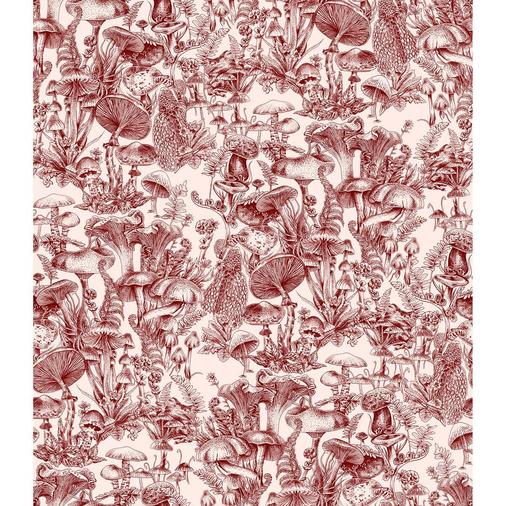 Cole & Son Fungi Forest Burgundy Wallpaper