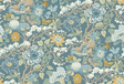 G P & J Baker LITTLE MAGNOLIA DENIM/OCHRE Wallpaper