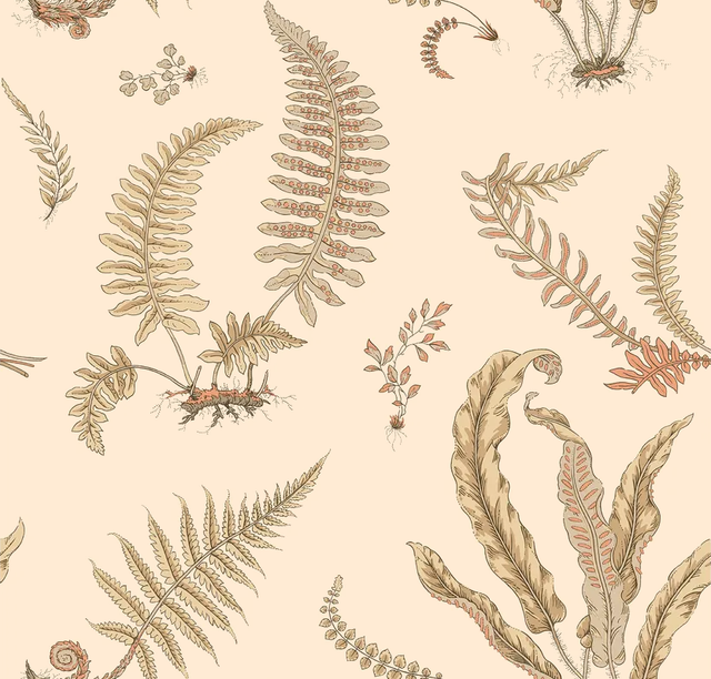 G P & J Baker FERNS PARCHMENT Wallpaper