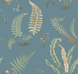 G P & J Baker FERNS DENIM Wallpaper