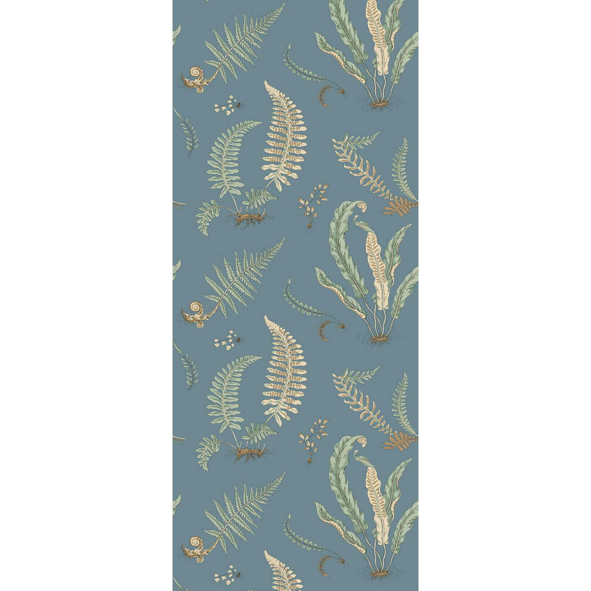 G P & J Baker FERNS DENIM Wallpaper