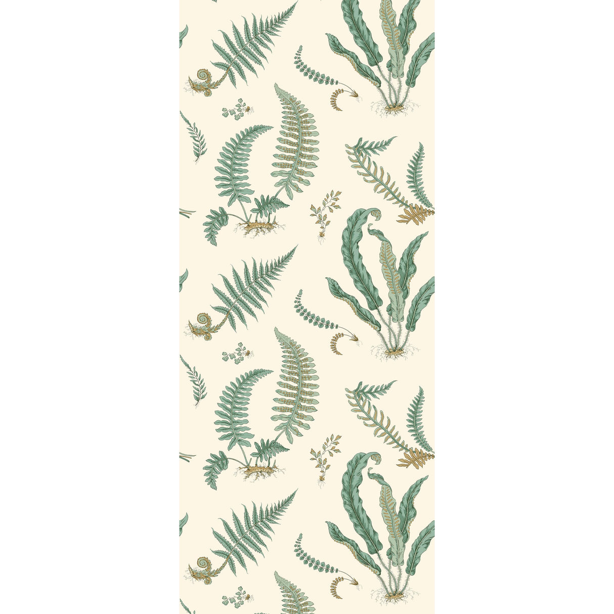 G P & J Baker FERNS VERDIGRIS Wallpaper