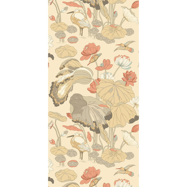 G P & J Baker NYMPHEUS PARCHMENT/BLUSH Wallpaper