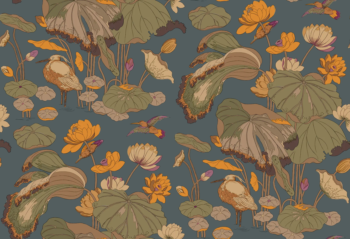 G P & J Baker NYMPHEUS SUNSET Wallpaper
