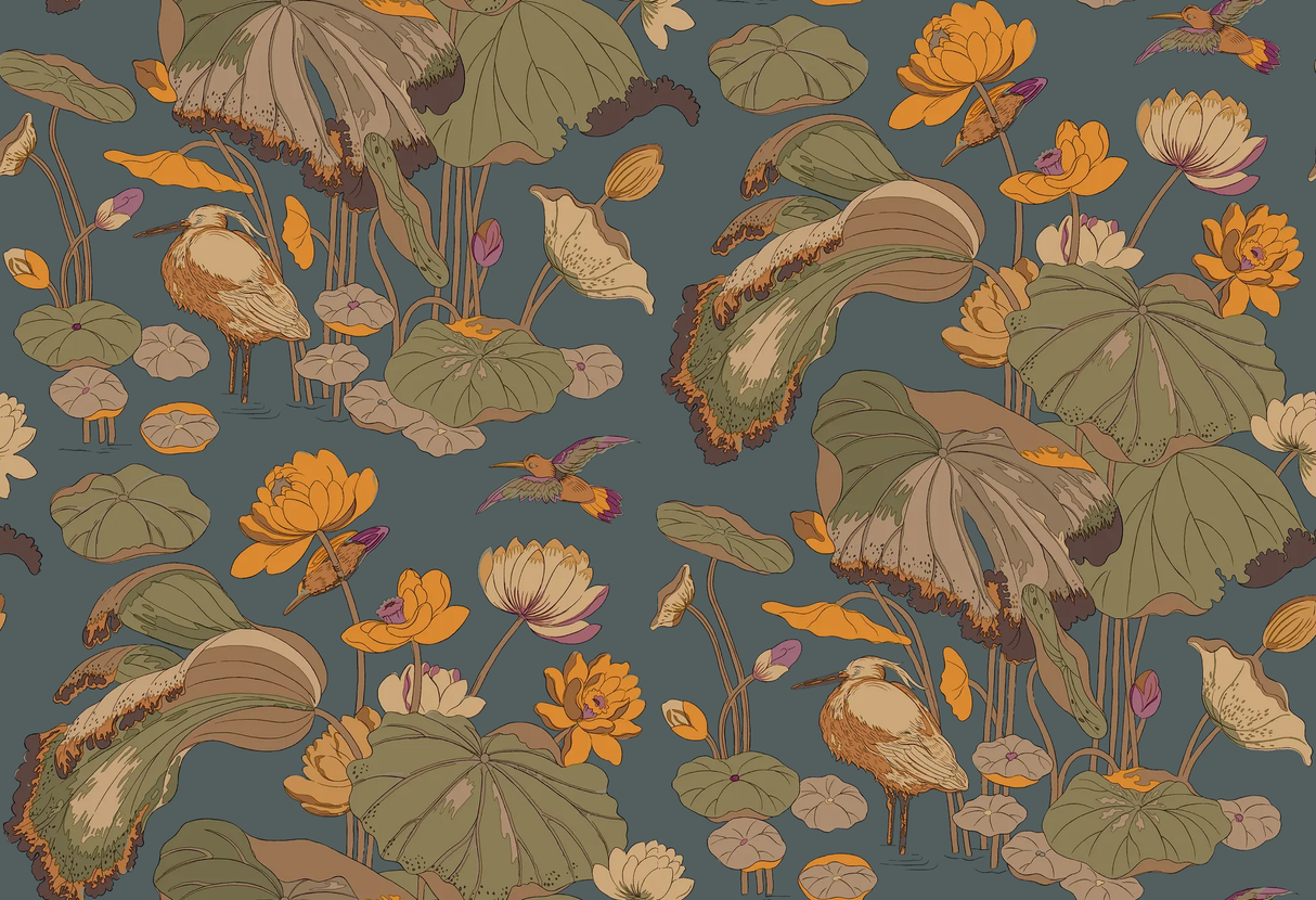 G P & J Baker NYMPHEUS SUNSET Wallpaper