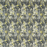 Clarke & Clarke ROSEDENE CHARCOAL/CHARTREUSE Fabric