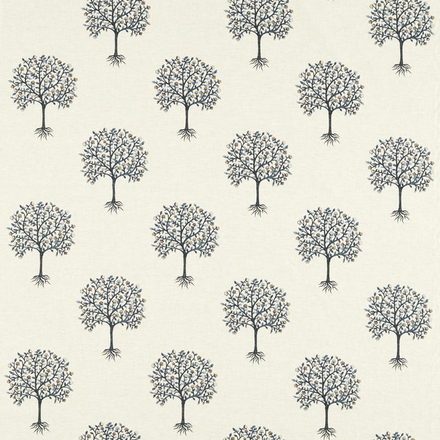 Clarke & Clarke BERGAMOT DENIM/MIDNIGHT Drapery Fabric