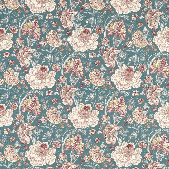 Clarke & Clarke LUCIENNE TEAL Fabric