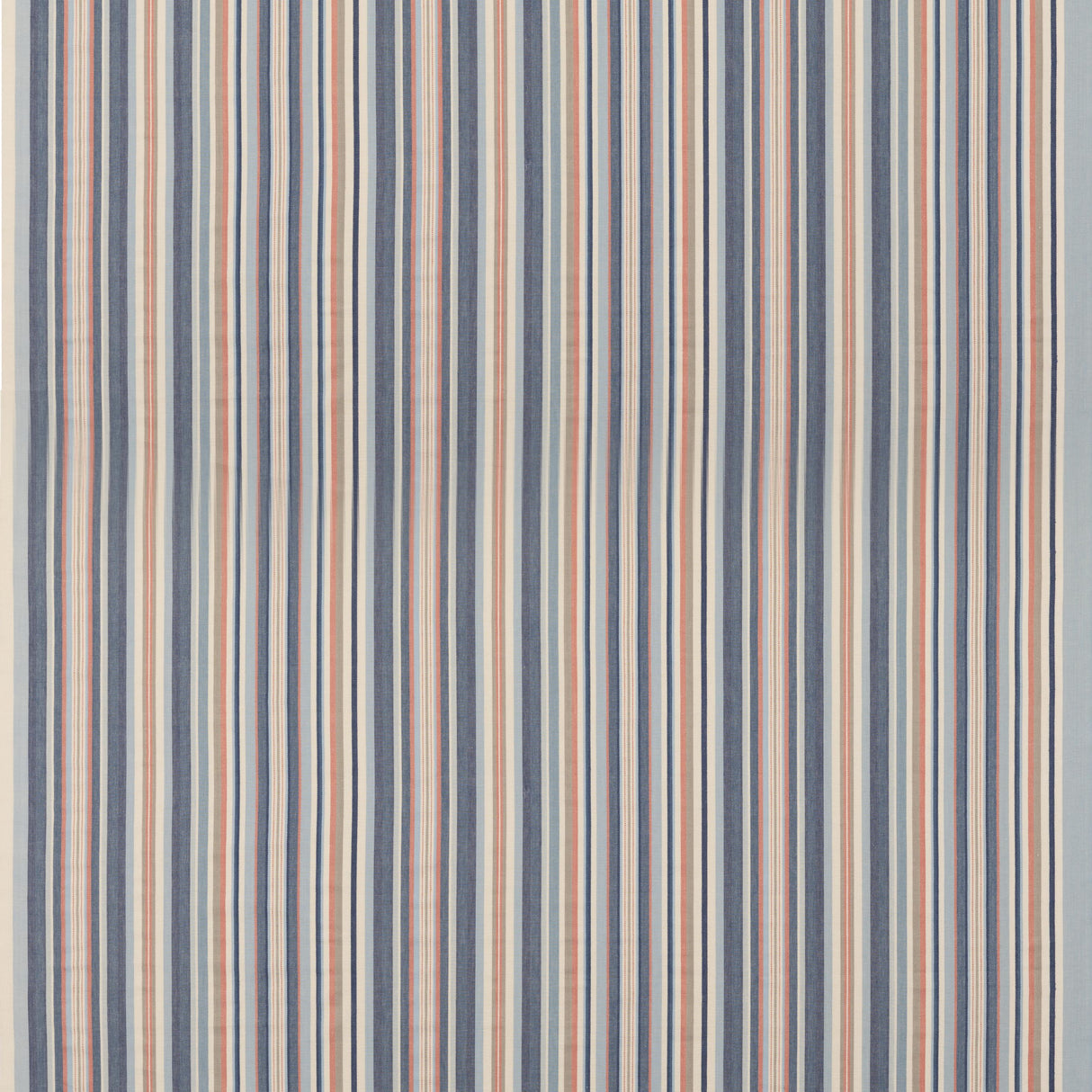 Mulberry MEDFORD STRIPE BLUE/RUST Fabric