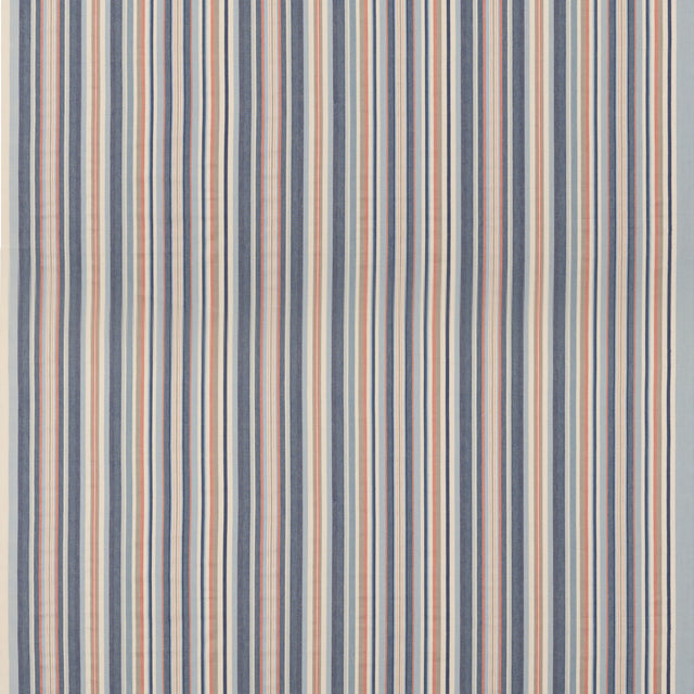 Mulberry MEDFORD STRIPE BLUE/RUST Fabric