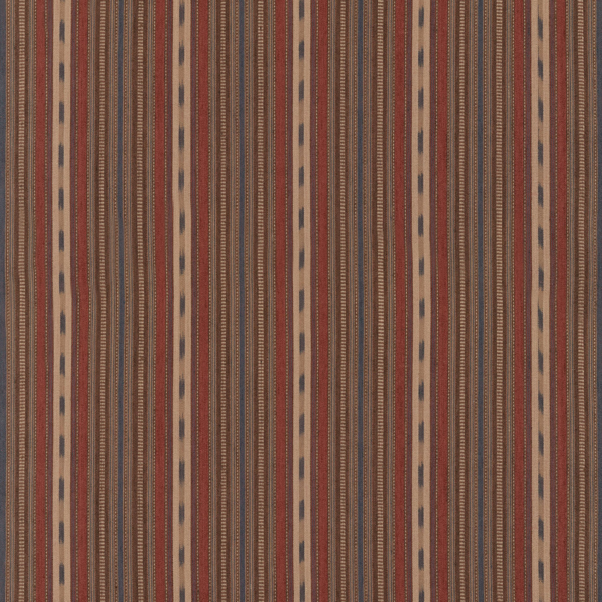 Mulberry STONY STRIPE RUST/BLUE Fabric