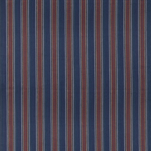 Mulberry BARRINGTON STRIPE INDIGO/RED Fabric