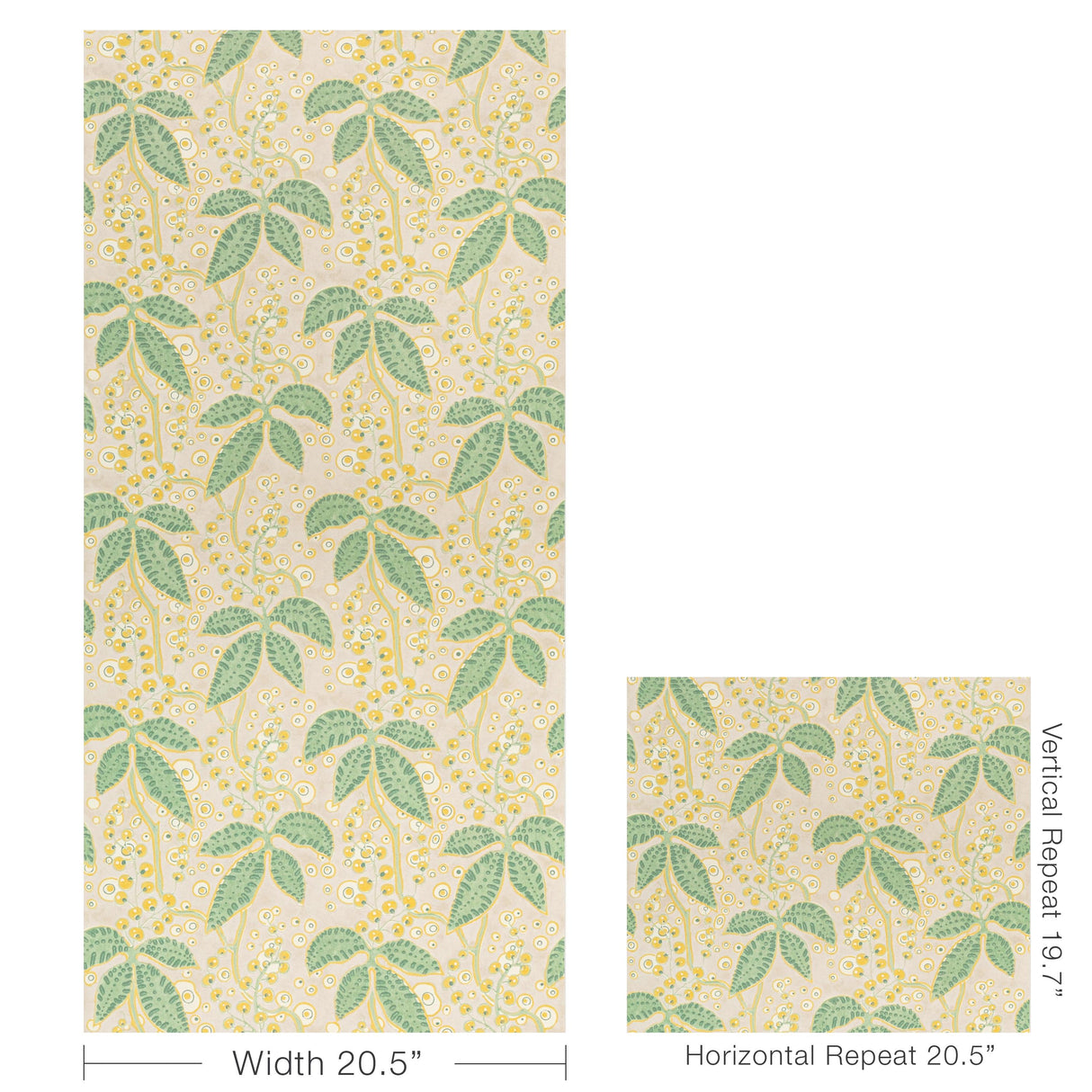 Lee Jofa PUTNAM PAPER CELERY/YELLOW Wallpaper