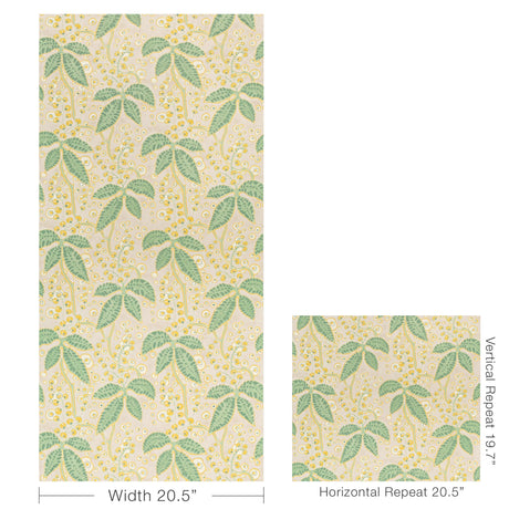 Lee Jofa PUTNAM PAPER CELERY/YELLOW Wallpaper