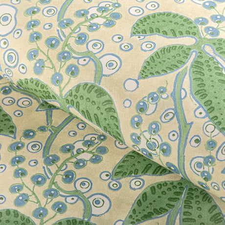 Lee Jofa PUTNAM PAPER LEAF/BLUE Wallpaper