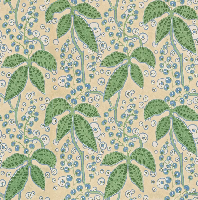 Lee Jofa PUTNAM PAPER LEAF/BLUE Wallpaper