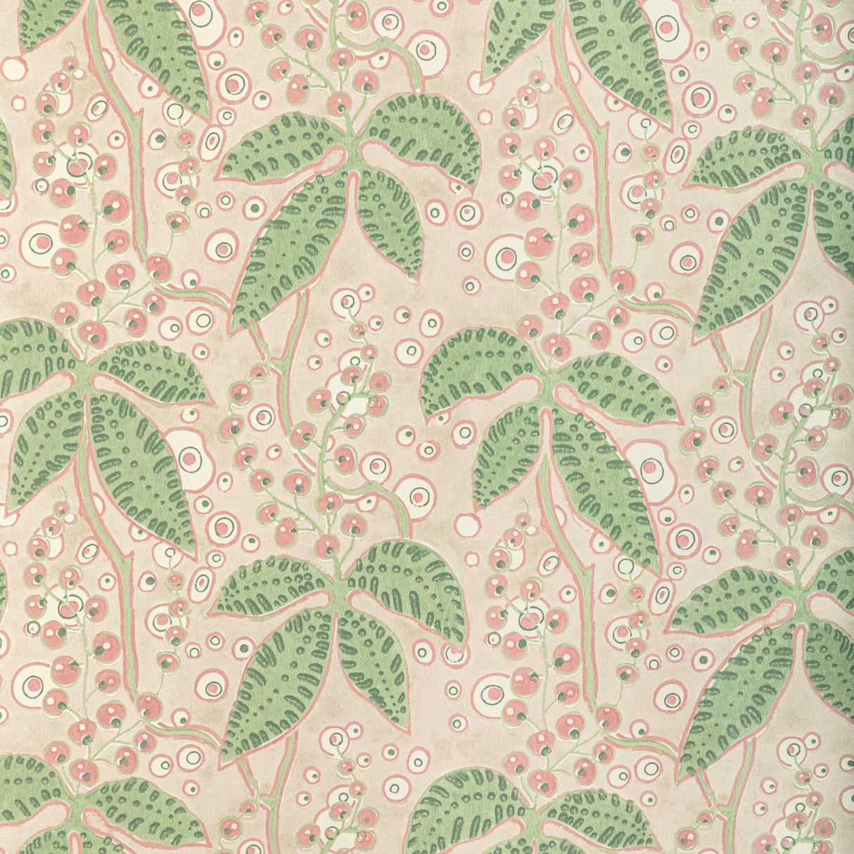 Lee Jofa PUTNAM PAPER GREEN/ROSE Wallpaper