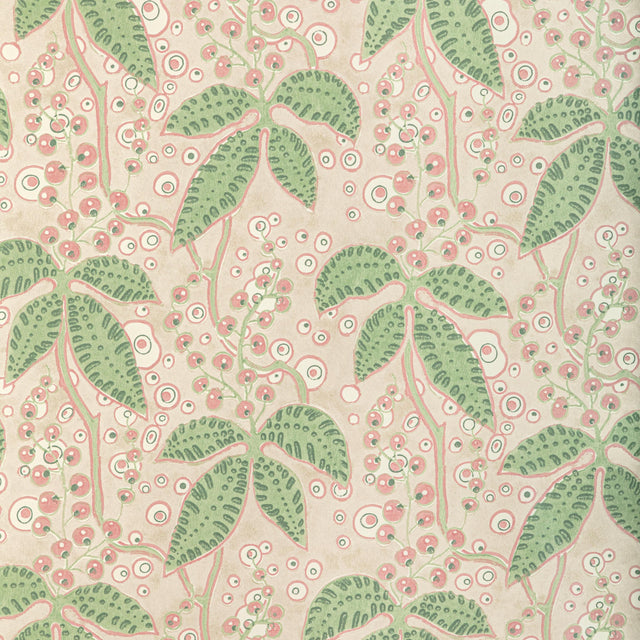 Lee Jofa PUTNAM PAPER GREEN/ROSE Wallpaper