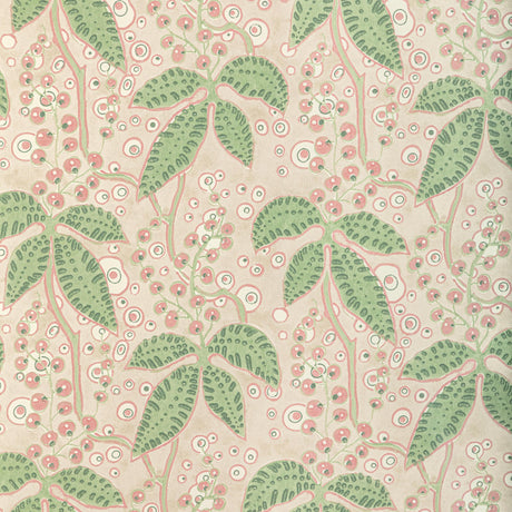 Lee Jofa PUTNAM PAPER GREEN/ROSE Wallpaper