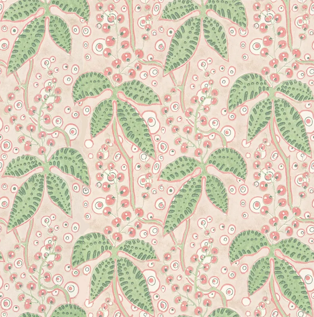 Lee Jofa PUTNAM PAPER GREEN/ROSE Wallpaper