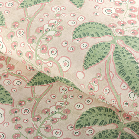 Lee Jofa PUTNAM PAPER GREEN/ROSE Wallpaper