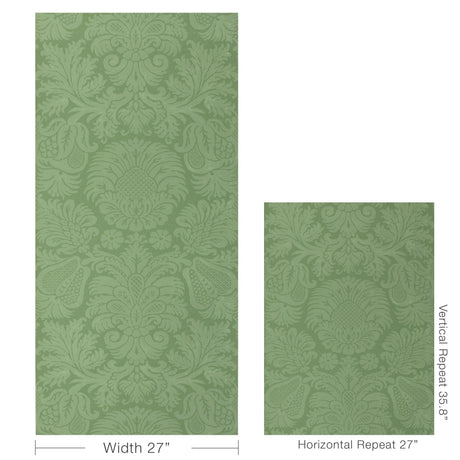 Lee Jofa HANCOCK PAPER GREEN Wallpaper