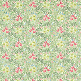 Morris & Co Bower Boughs Green/Rose Fabric