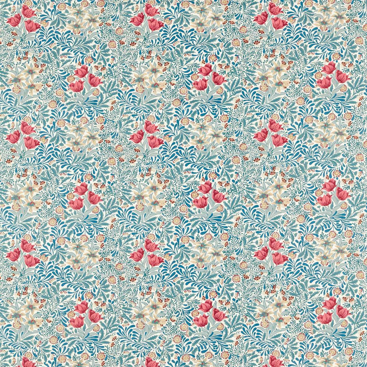 Morris & Co Bower Barbed Berry/Indigo Fabric