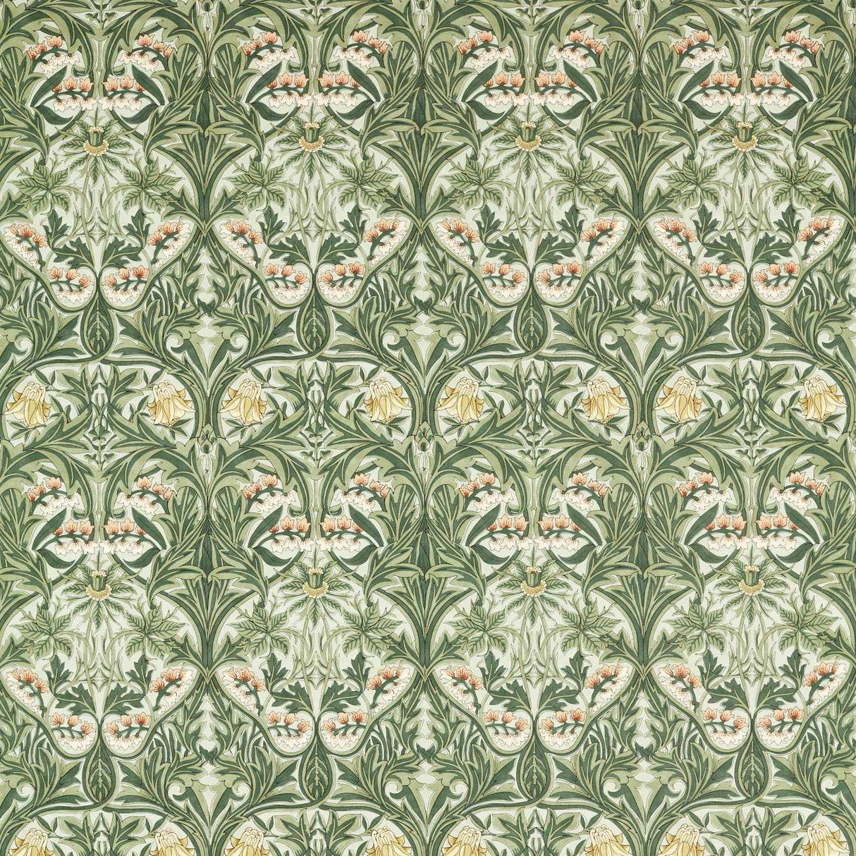 Morris & Co Bluebell Leafy Arbour Fabric