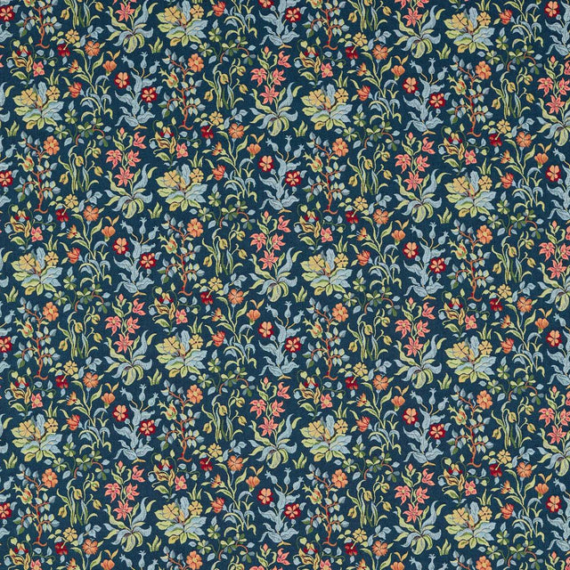 Morris & Co Flowers by May Indigo Fabric