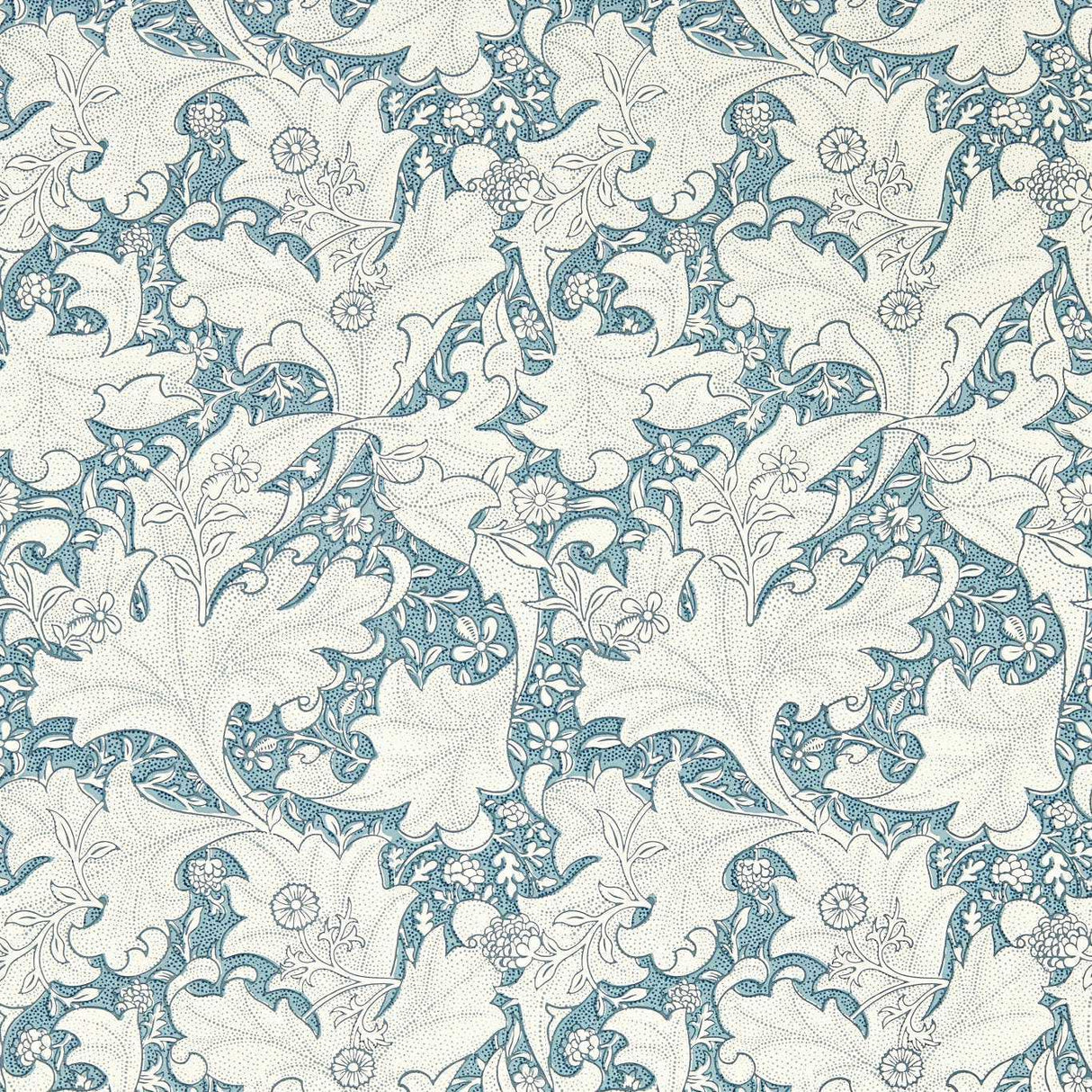 Morris & Co Wallflower Woad Blue Wallpaper