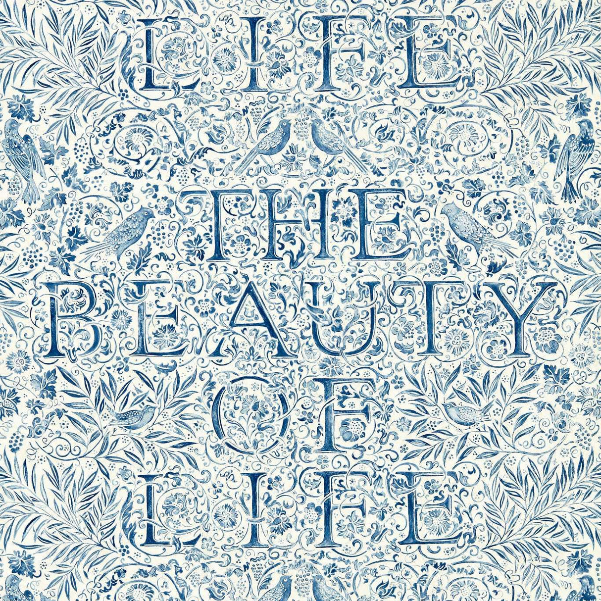 Morris & Co The Beauty of Life Indigo Wallpaper