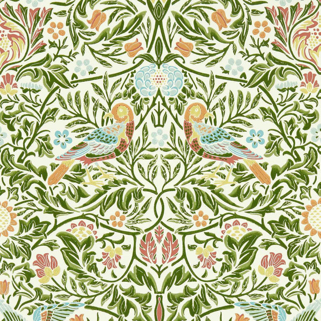 Morris & Co Bird Boughs Green Wallpaper