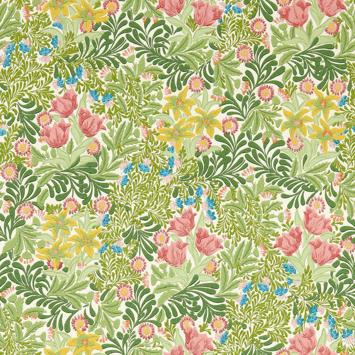 Morris & Co Bower Boughs Green/Rose Wallpaper