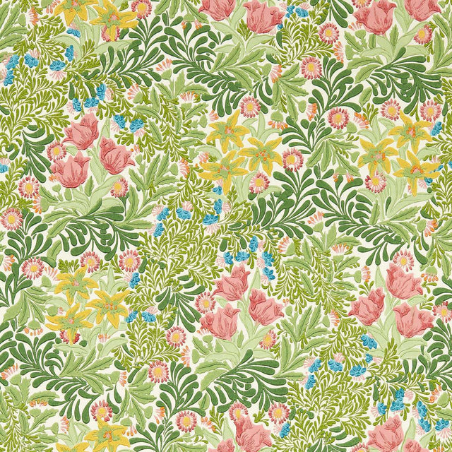Morris & Co Bower Boughs Green/Rose Wallpaper
