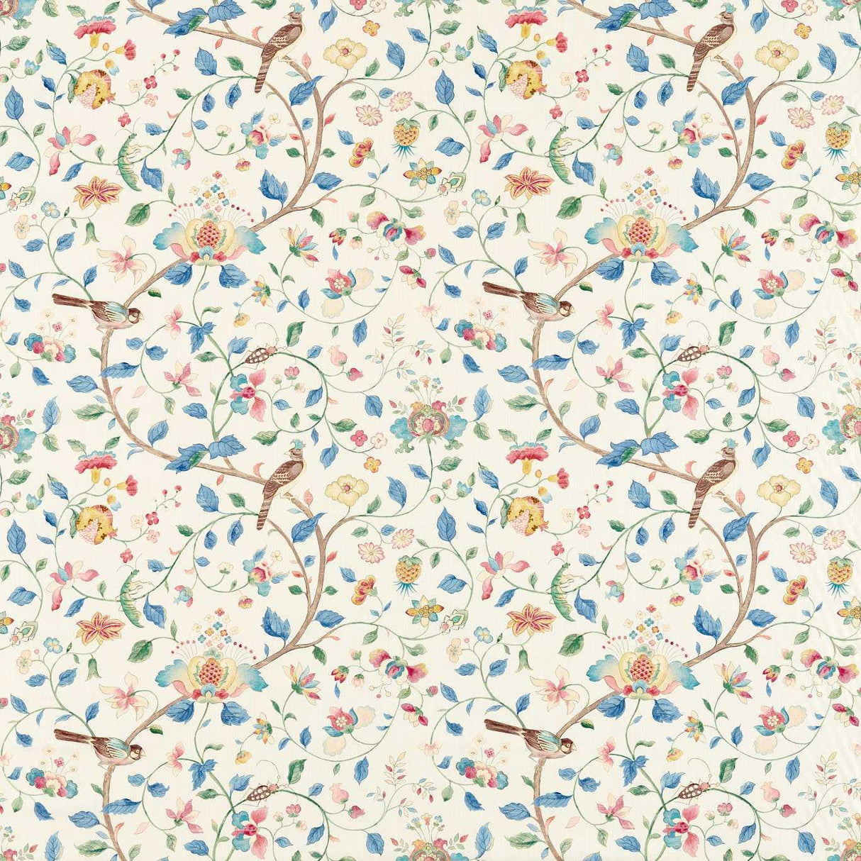 Sanderson Arils Garden Indigo/Red Fabric