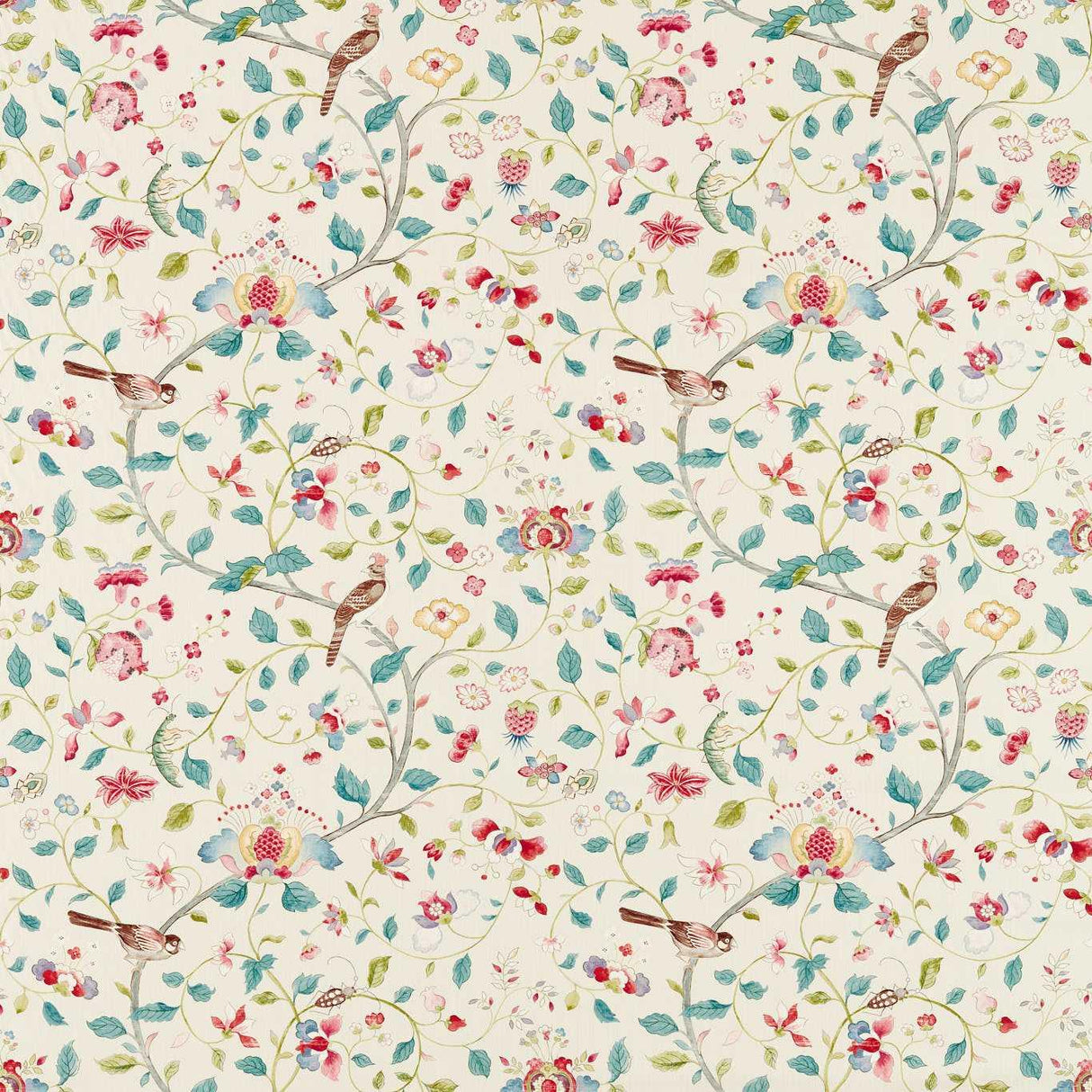 Sanderson Arils Garden Blue Clay/Pink Fabric