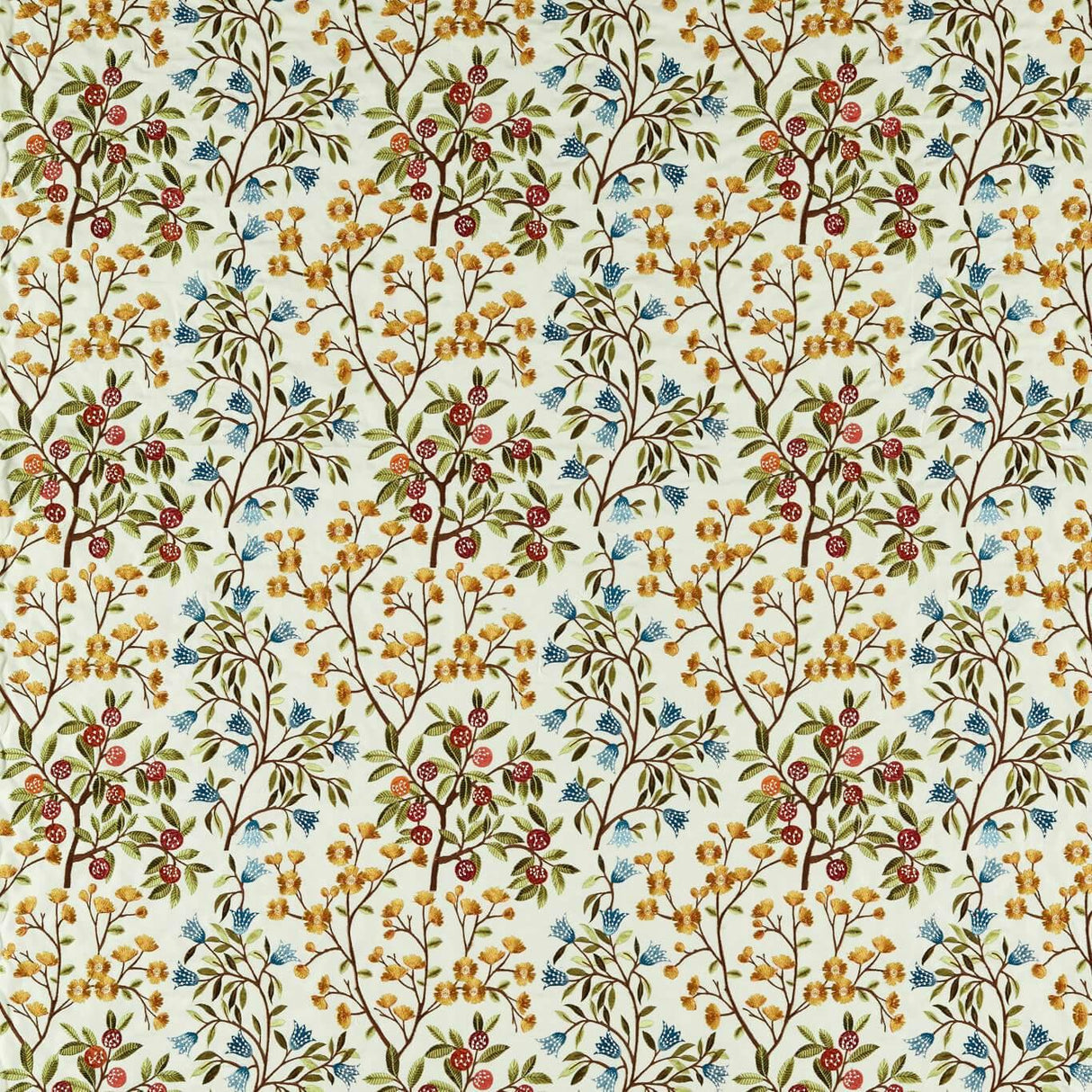 Sanderson Foraging Embroidery Rowan Berry Fabric