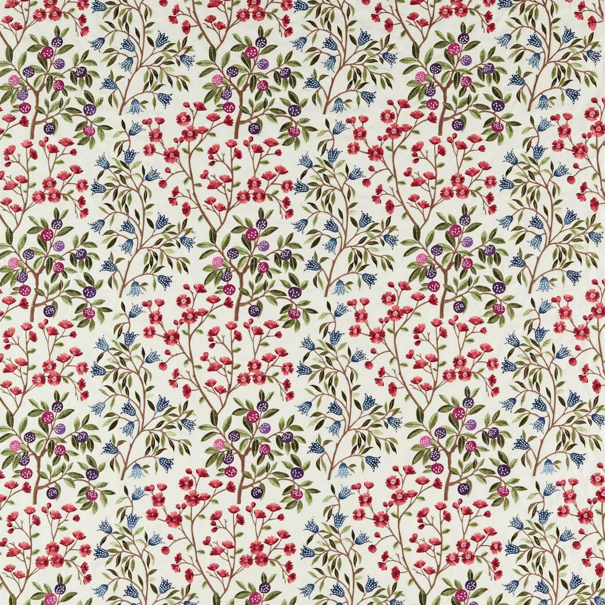 Sanderson Foraging Embroidery Meadow Violet Fabric