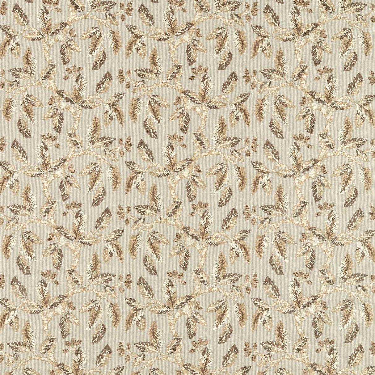 Sanderson Oaknut Stripe Flax/Multi Fabric