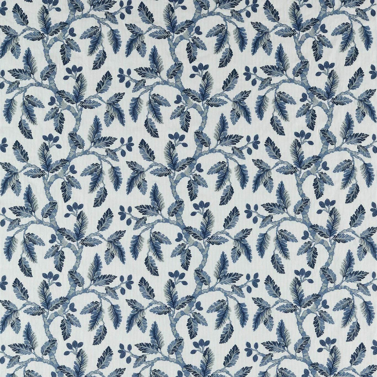 Sanderson Oaknut Stripe Indigo/Multi Fabric
