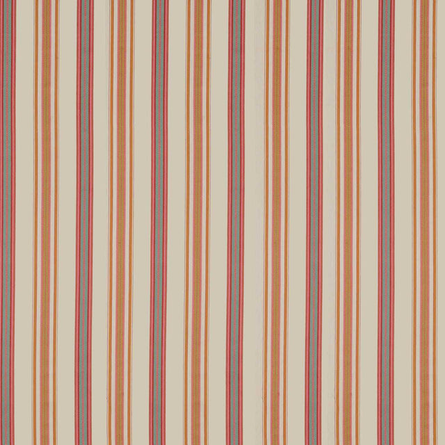 Sanderson Valley Stripe Rowan Berry/Cream Fabric
