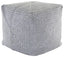 Jaipur Living Montauk Bridgehampton Solid Light Gray 18" x 18" x 18" Accent Furniture