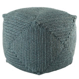 Jaipur Living Bridgehampton Indoor/ Outdoor Solid Teal Cube Pouf