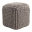 Jaipur Living Scandinavia Pouf Nata Textured Gray 16" x 16" x 18" Accent Furniture