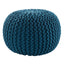 Jaipur Living Spectrum Pouf Spectrum Pouf Textured Blue 20" x 20" x 14" Accent Furniture