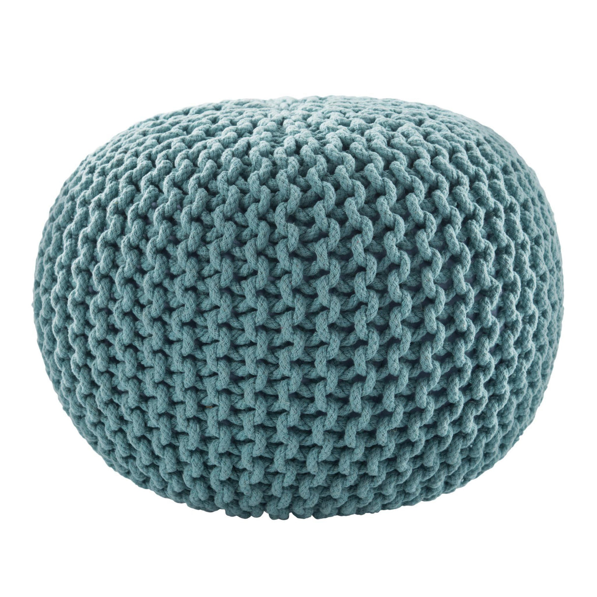 Jaipur Living Spectrum Pouf Spectrum Pouf Textured Aqua 20" x 20" x 14" Accent Furniture
